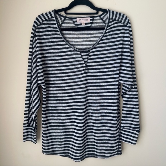 Philosophy Sweaters - Women's Philosophy White And Black
Striped Crew
Neck Top
NWOT